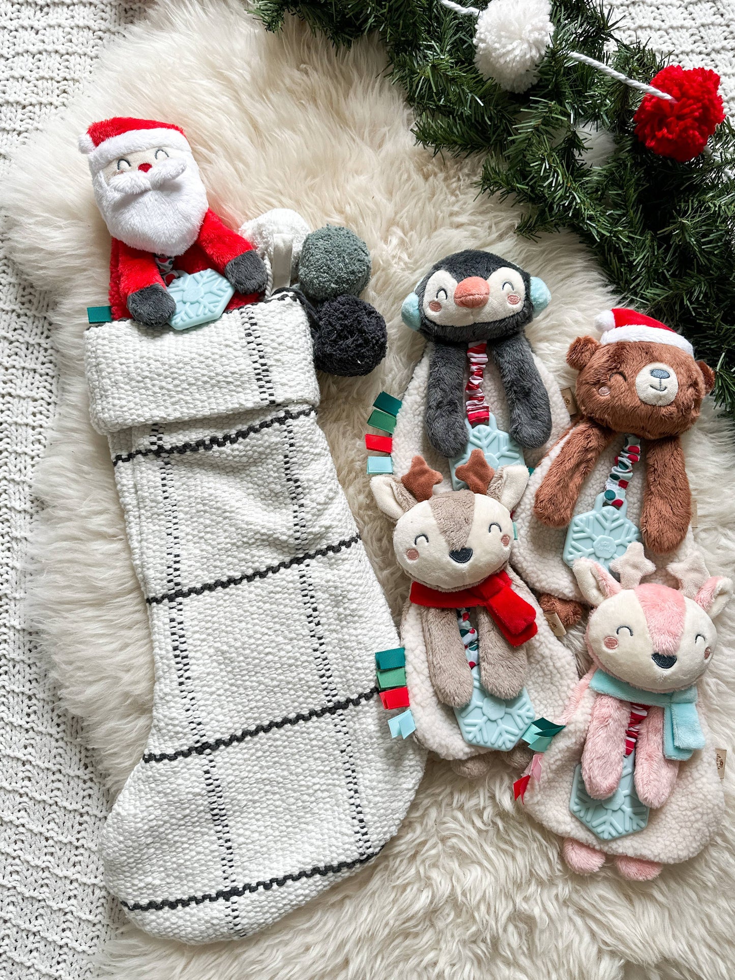 Holiday Itzy Lovey™ Plush + Teether Toy: Reindeer