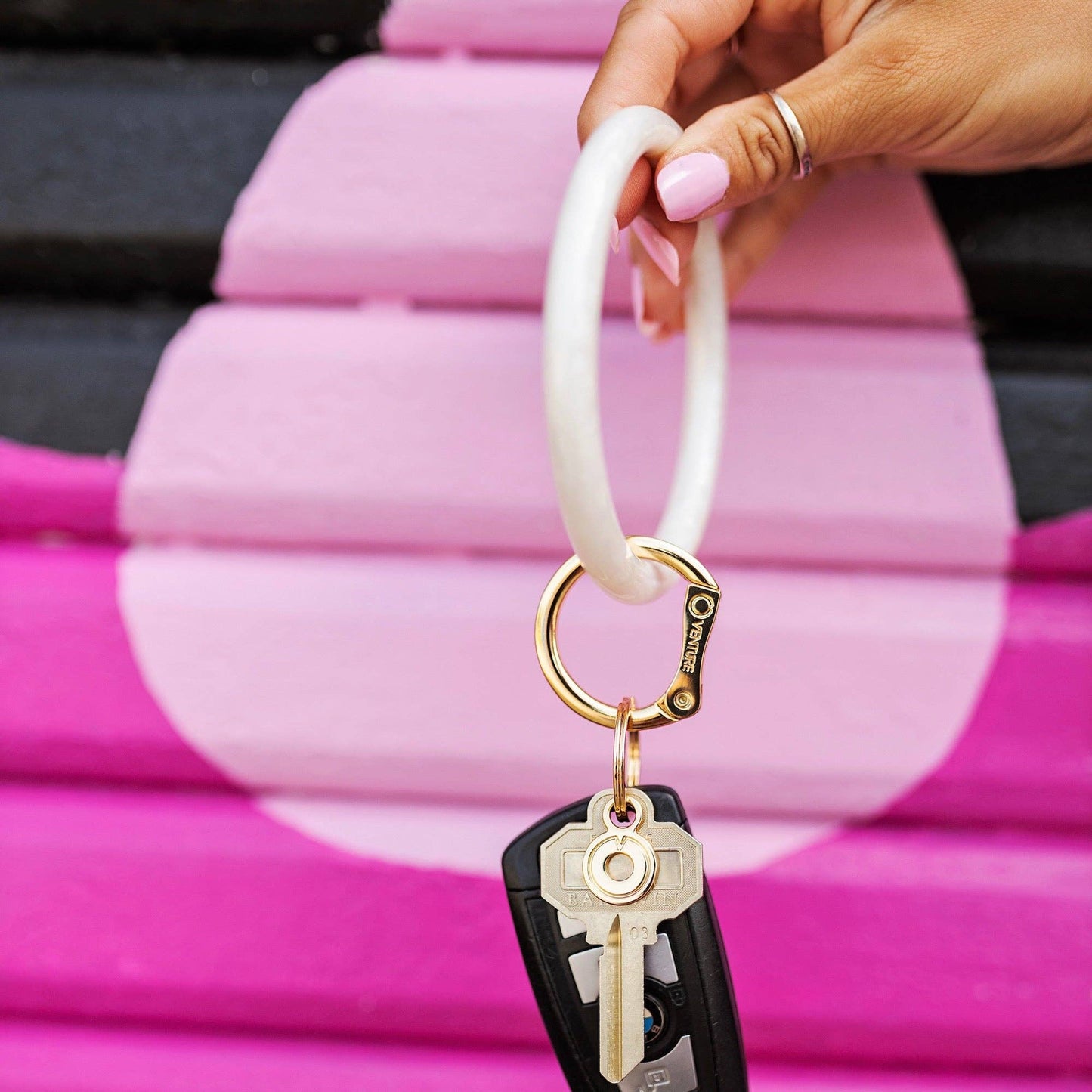 Resin Big O® Key Ring - Marshmello: Marshmello