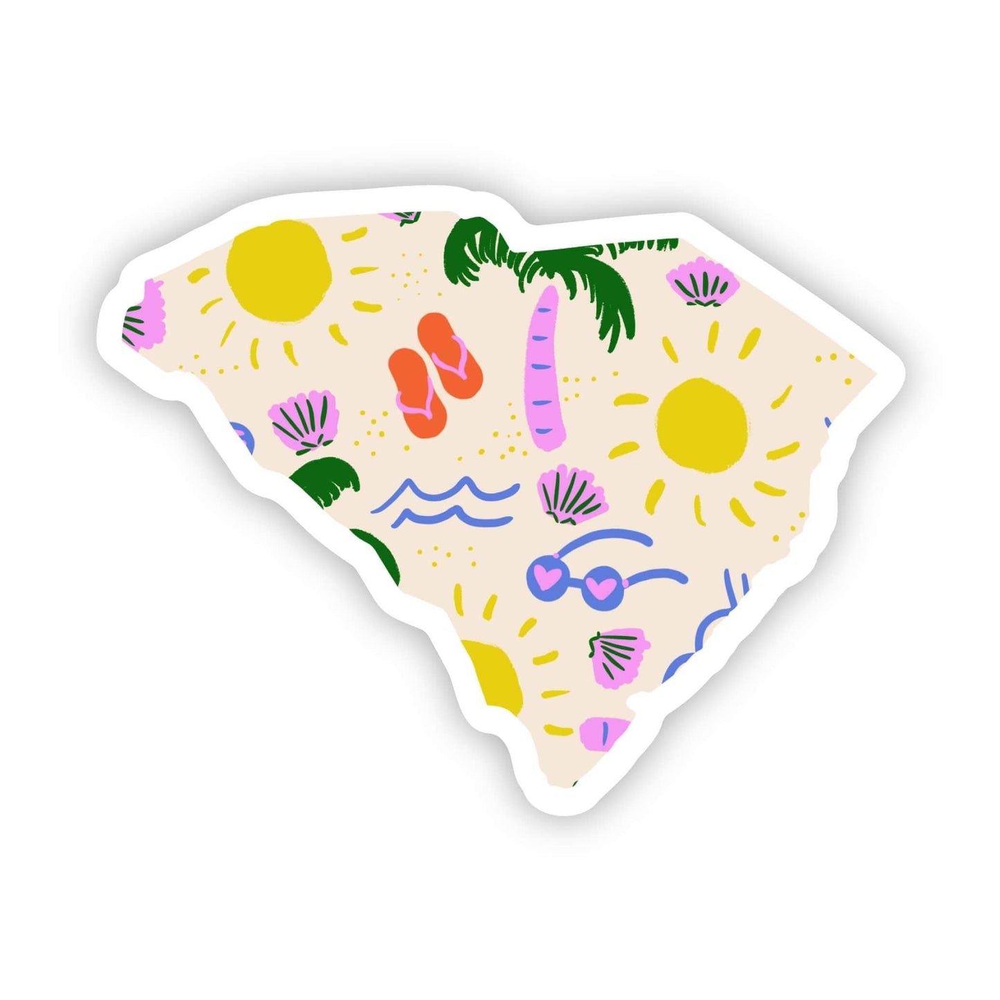 South Carolina Sticker - Beach