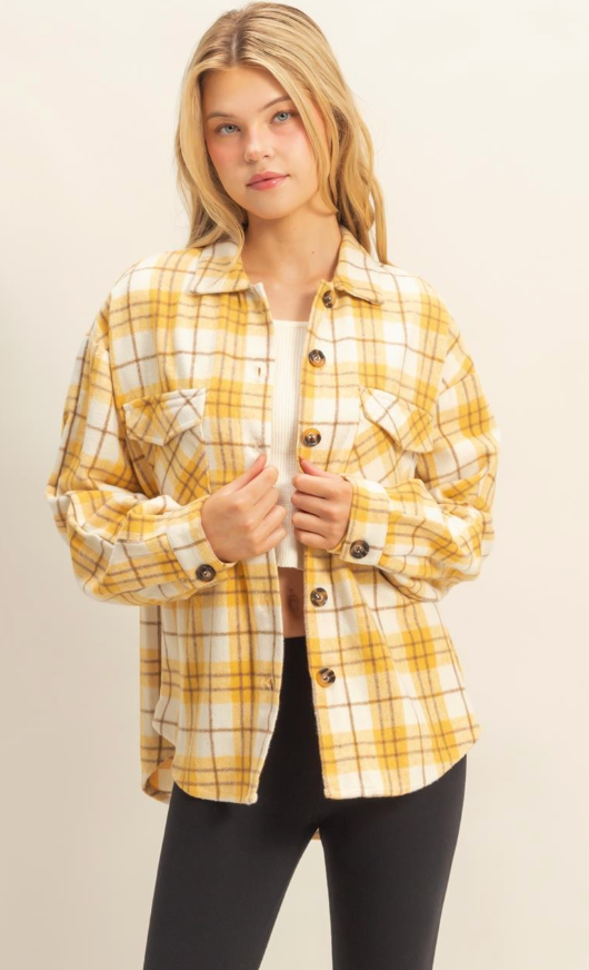 Collared Plaid Shacket