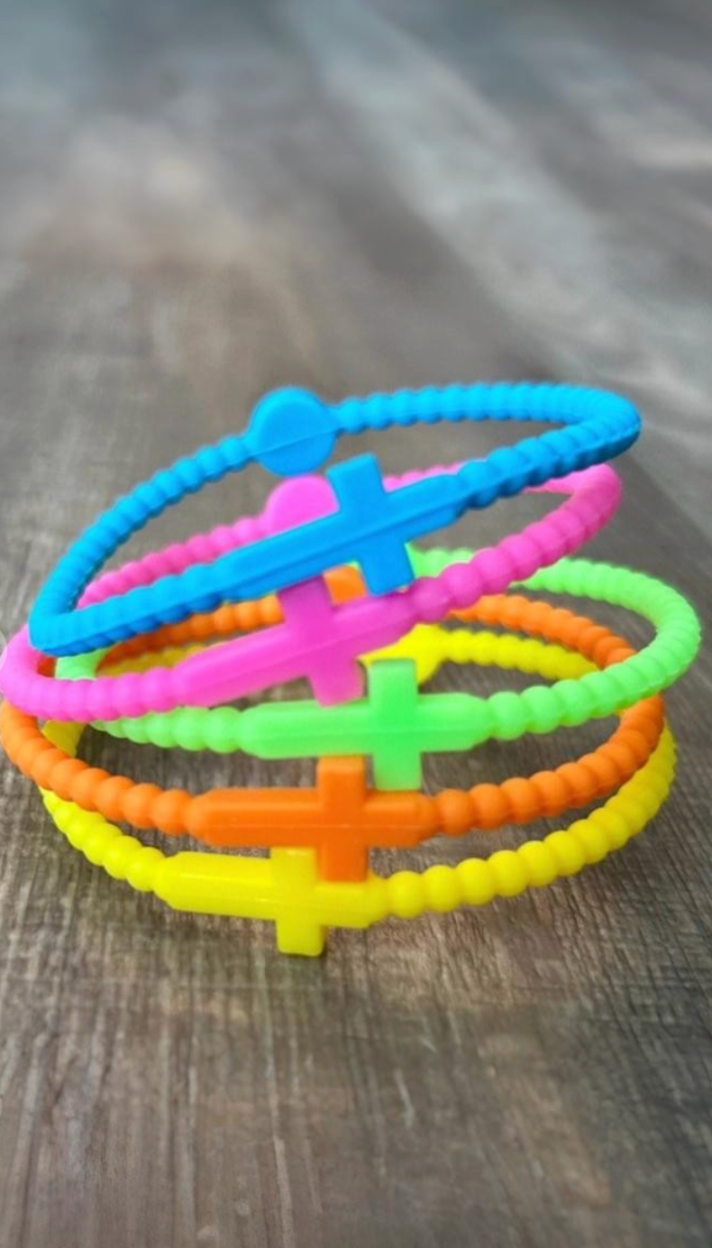 Jesus Cross Silicone Bracelet