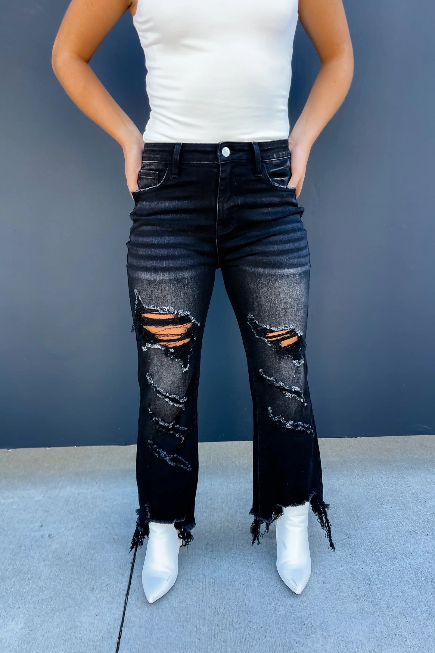 Black Urban Distressed Jeans