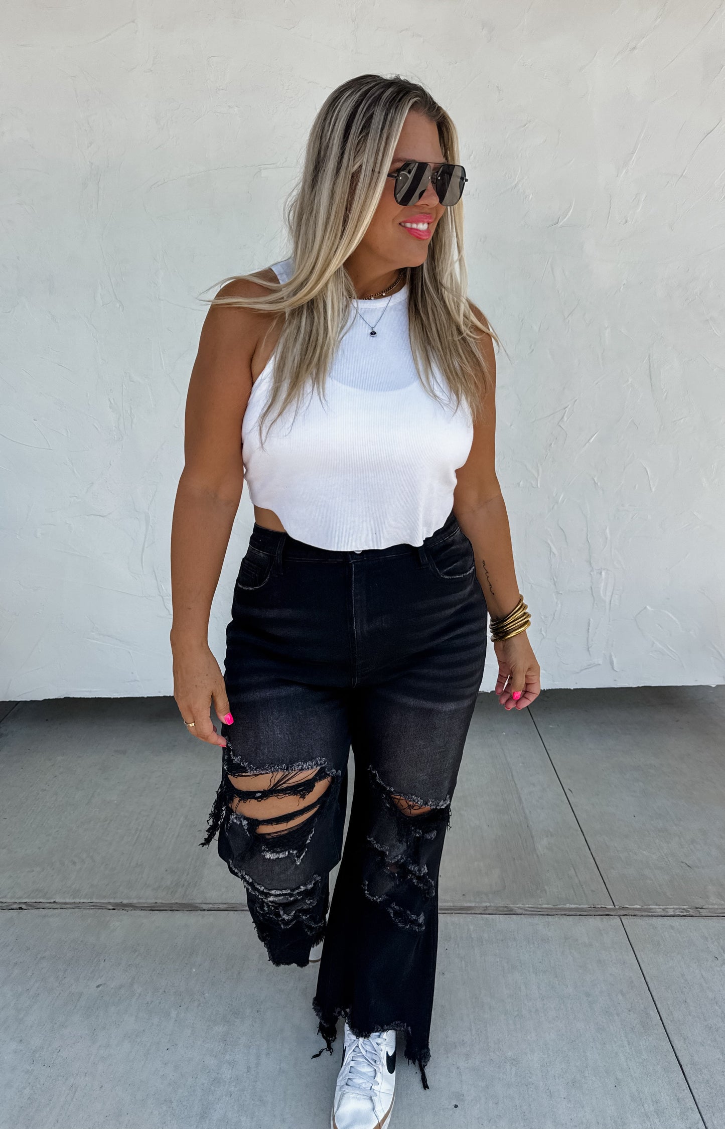Black Urban Distressed Jeans