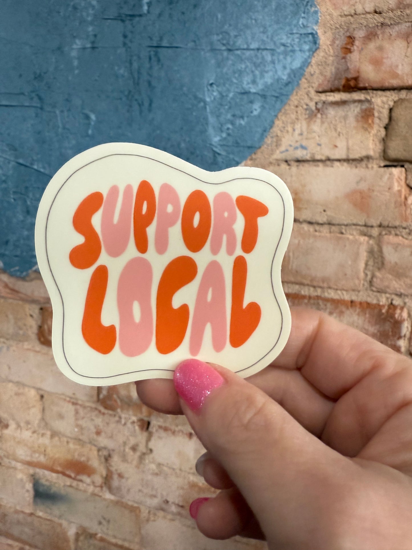 Support Local Retro Sticker