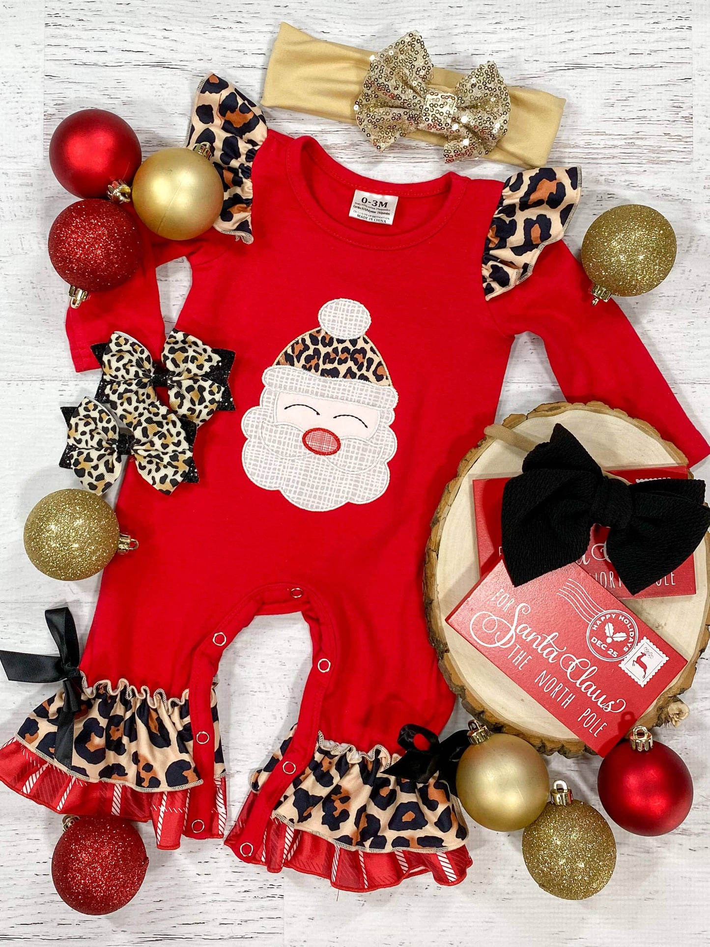 Wild About Santa Ruffled Onesie