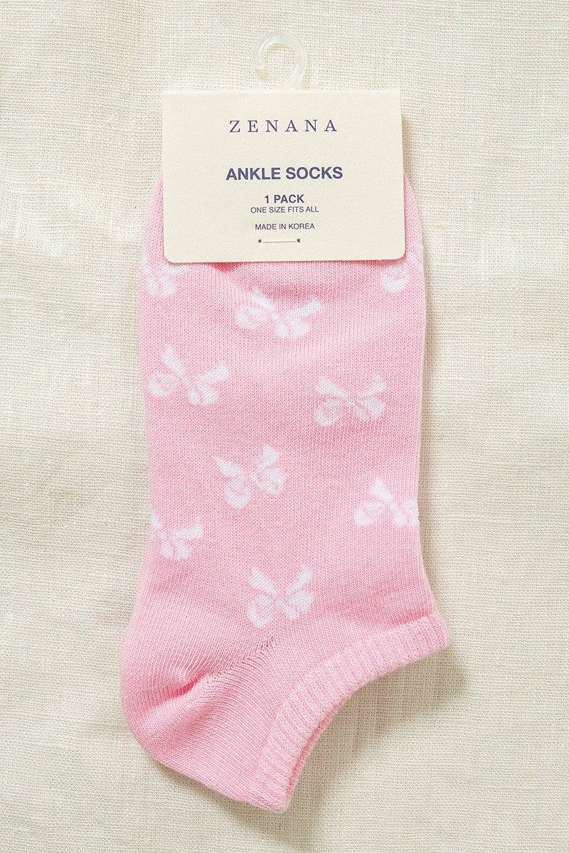 Ribbon Printed Socks