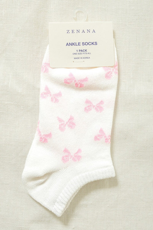 Ribbon Printed Socks