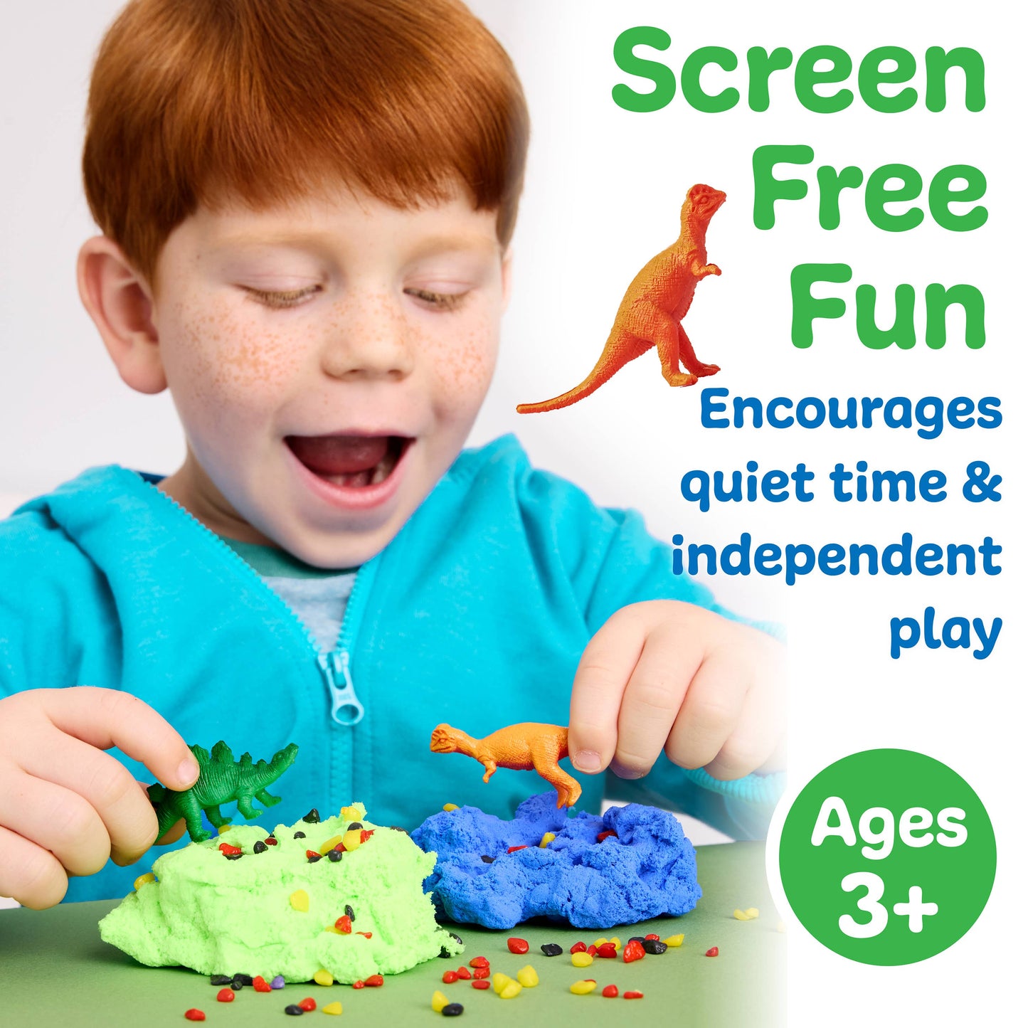 Sensory Mini Play Kit Jar with Cloud Clay: Dinosaur