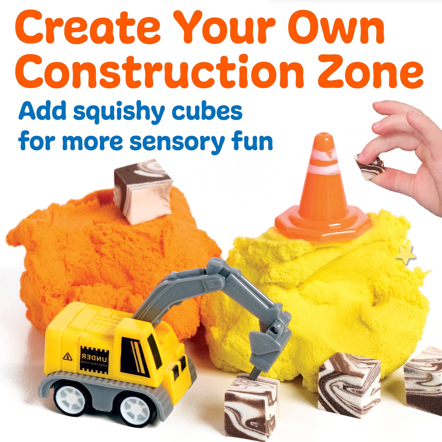 Sensory Mini Play Kit Jar with Cloud Clay: Construction