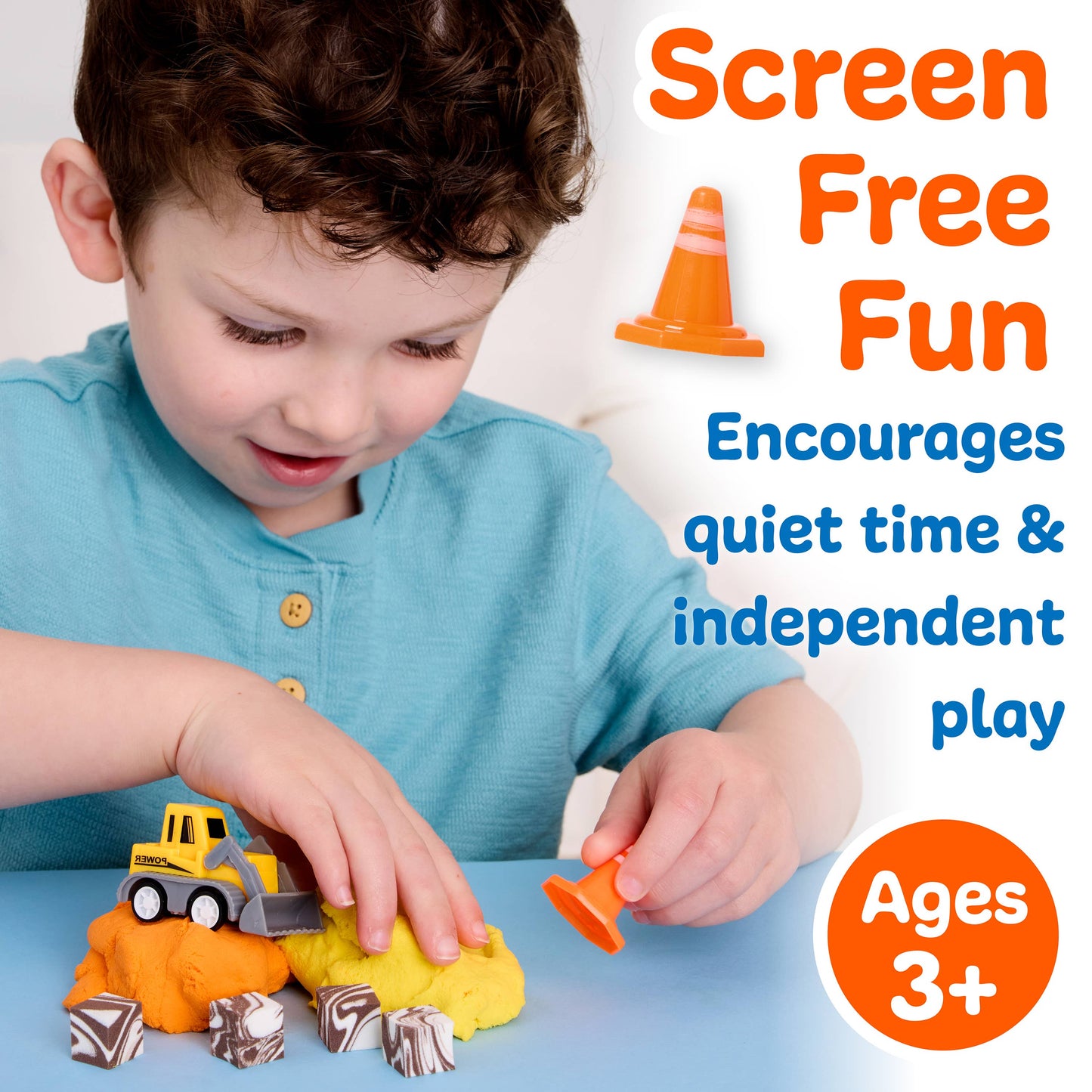 Sensory Mini Play Kit Jar with Cloud Clay: Construction