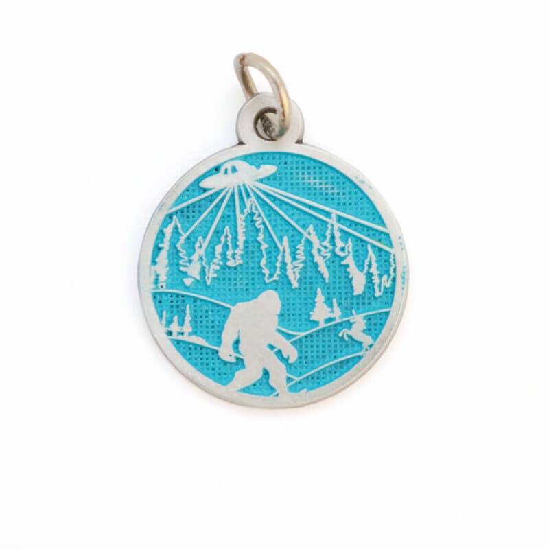 Silver Believe in Yourself Bigfoot Necklace: Snow / Necklace