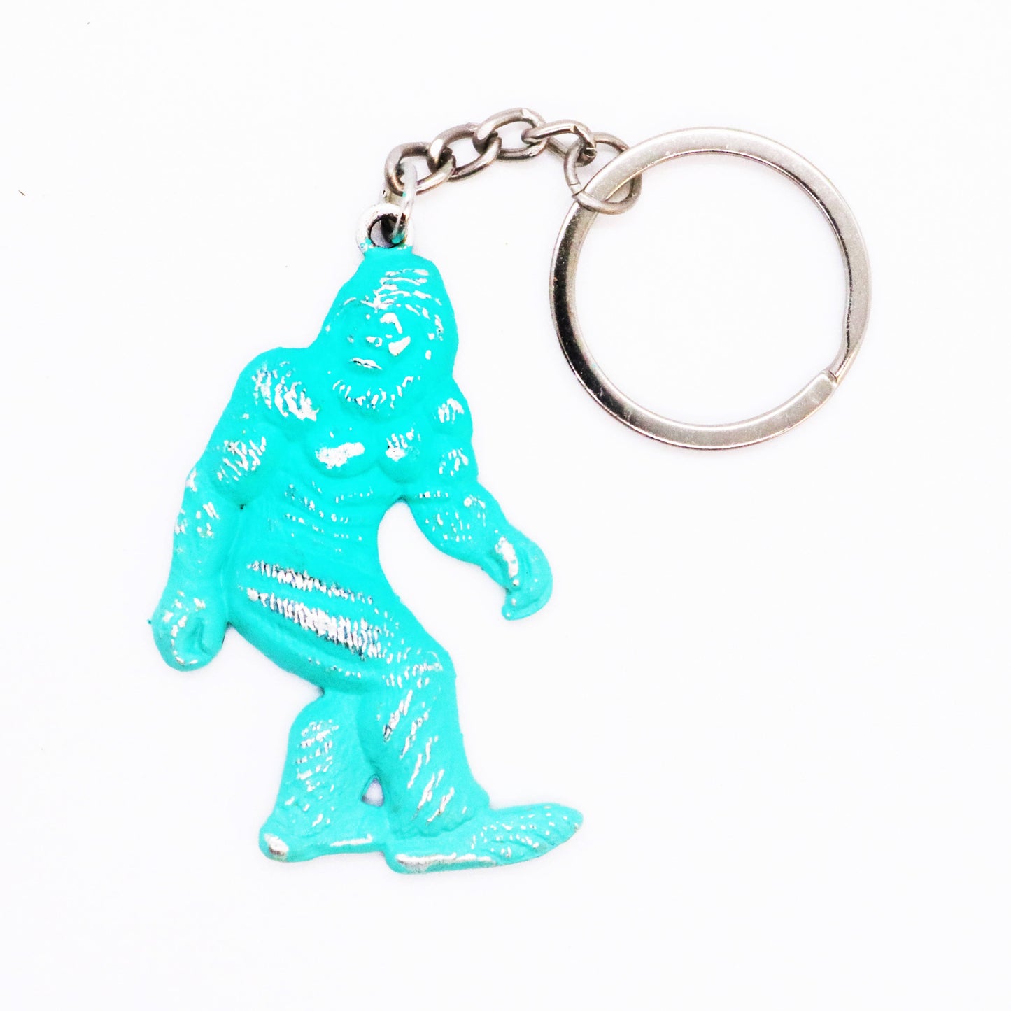 Silver Bigfoot Keychain - Fun Big Foot Gift: Coco