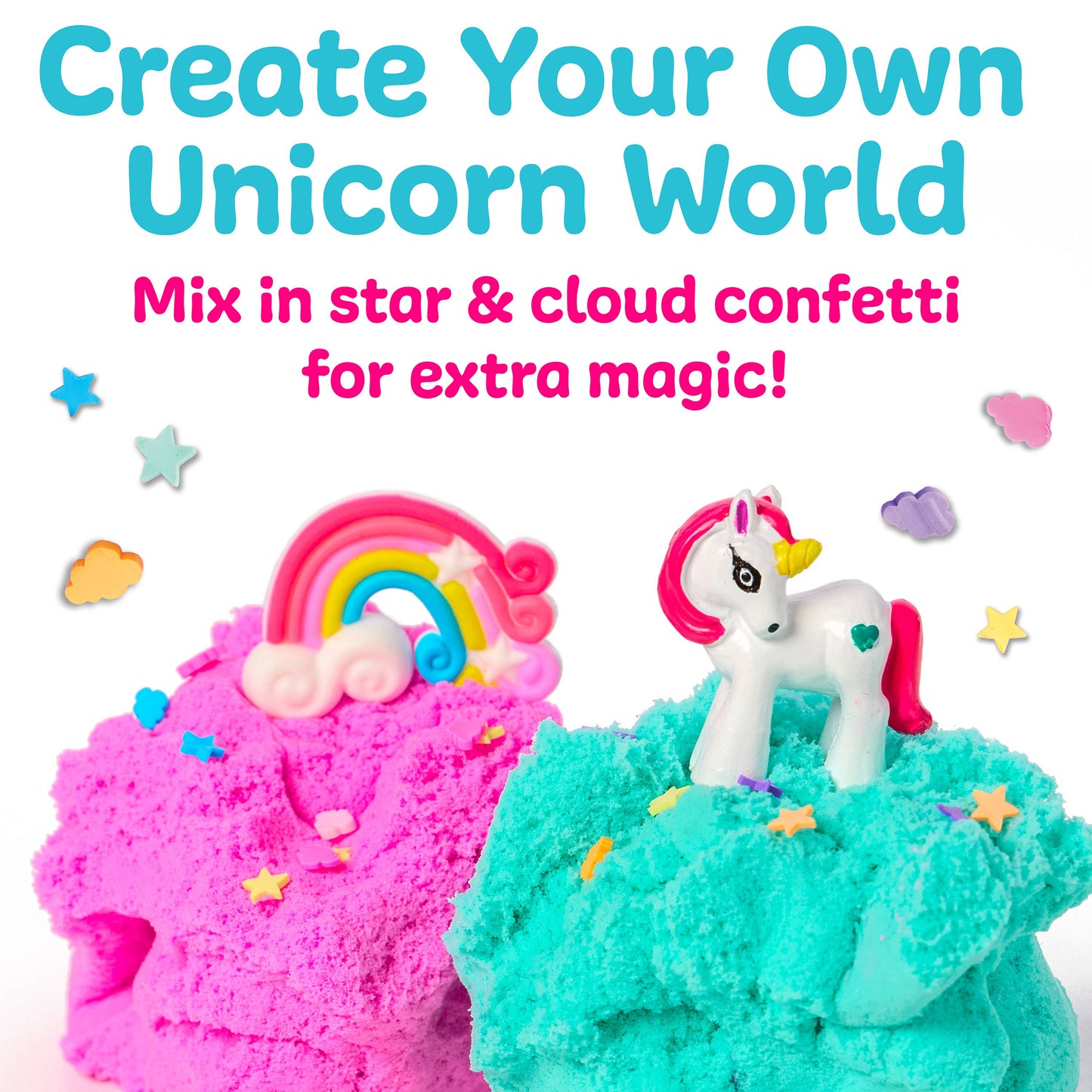 Sensory Mini Play Kit Jar with Cloud Clay: Unicorn