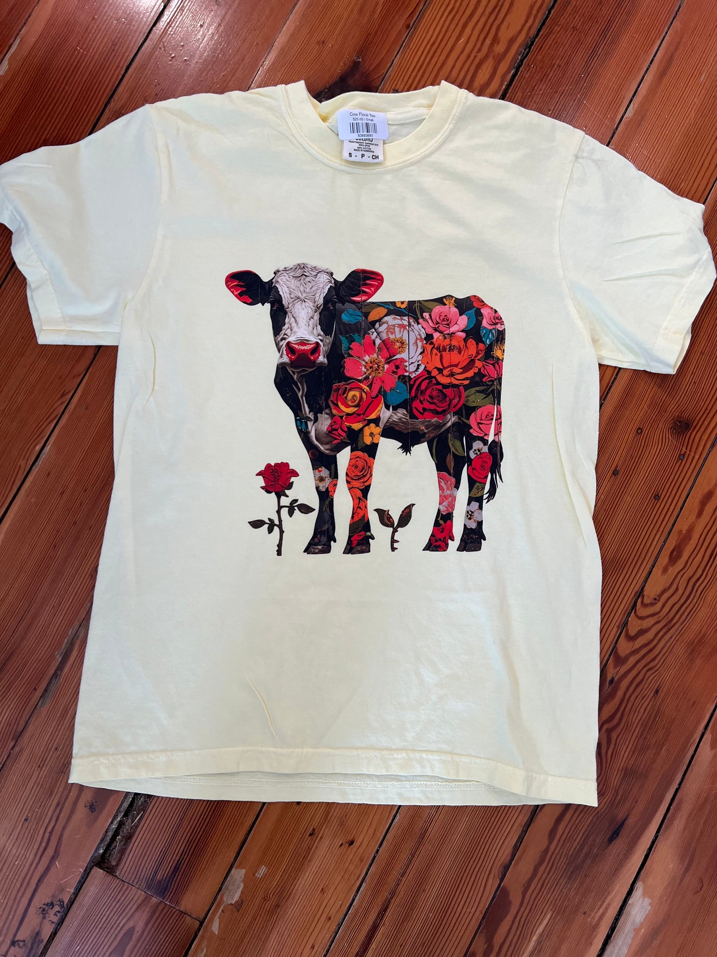 Cow Floral Tee