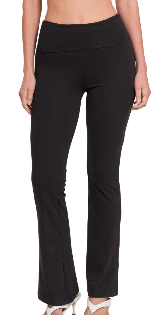 Yoga Fare Pants Cotton Fold Over