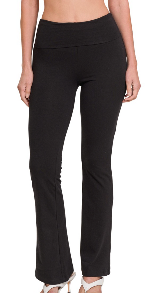 Yoga Fare Pants Cotton Fold Over