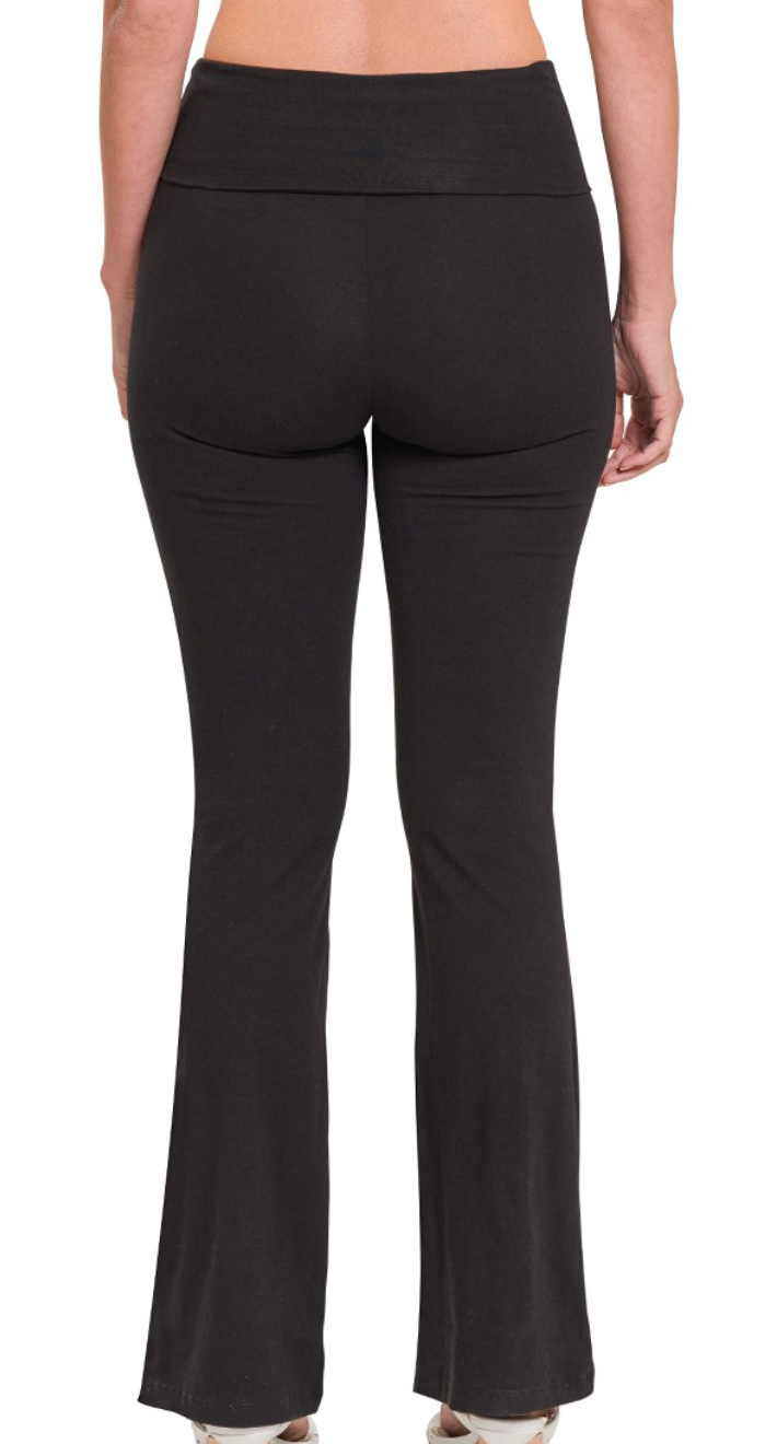 Yoga Fare Pants Cotton Fold Over