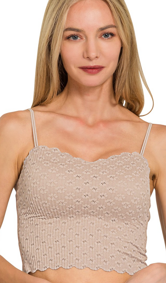 Seamless Lace Bralette w/ Bra Pads