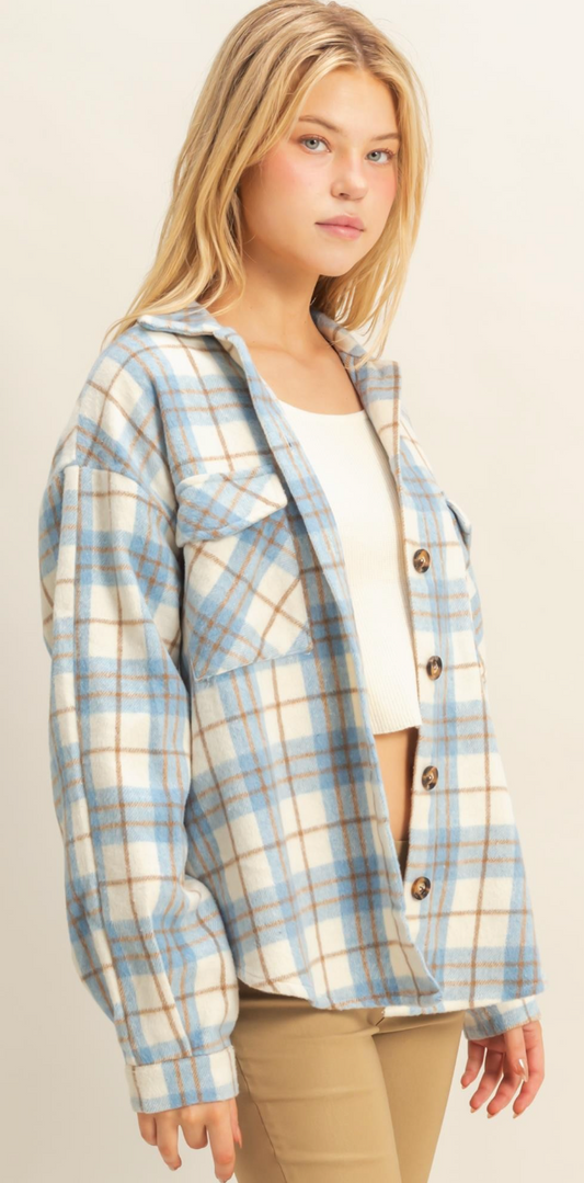 Collared Plaid Shacket