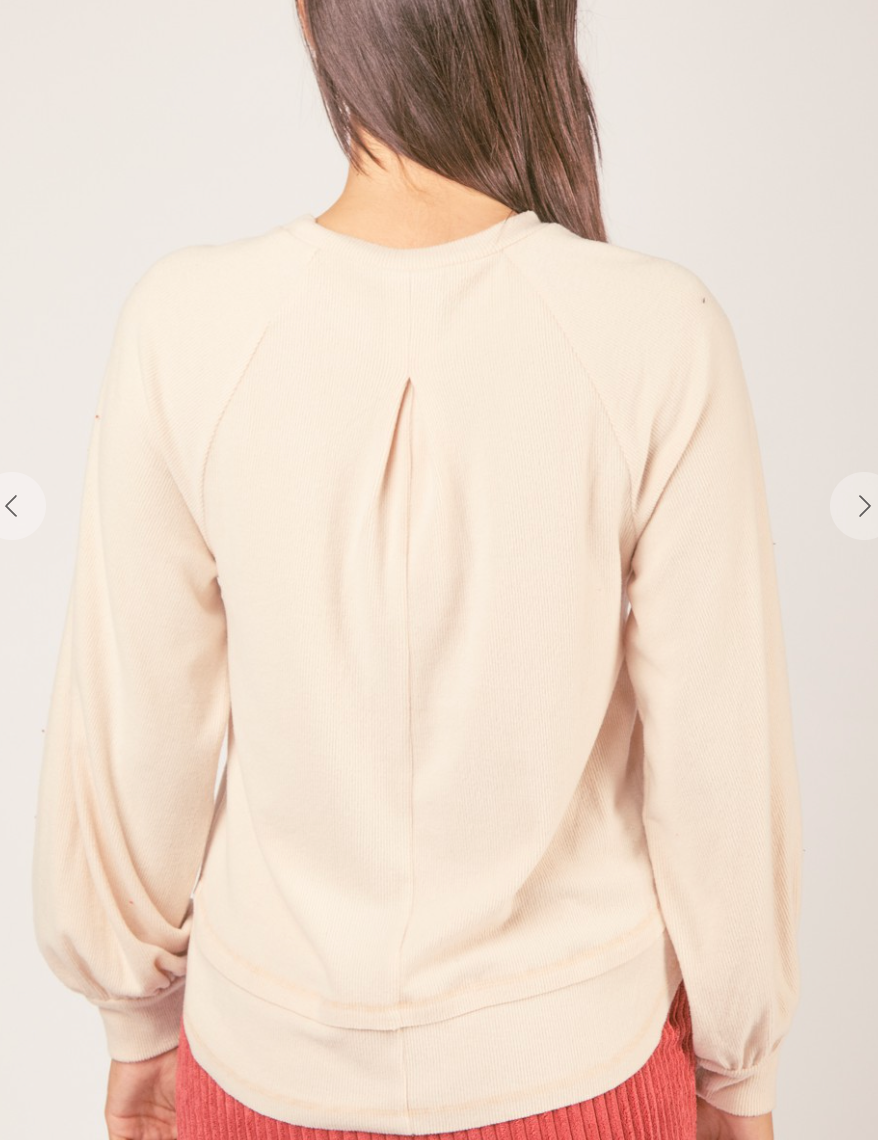 Casual Oversized Cutout Knit Top Cream