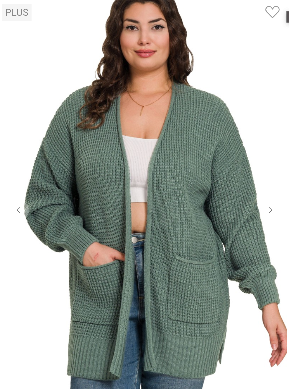 Low Gauge Waffle Open Cardigan Sweater