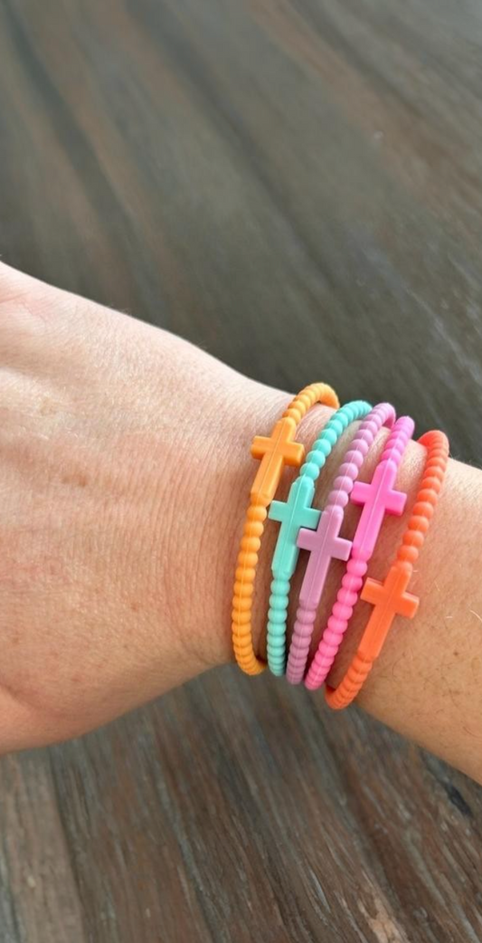 Jesus Cross Silicone Bracelet