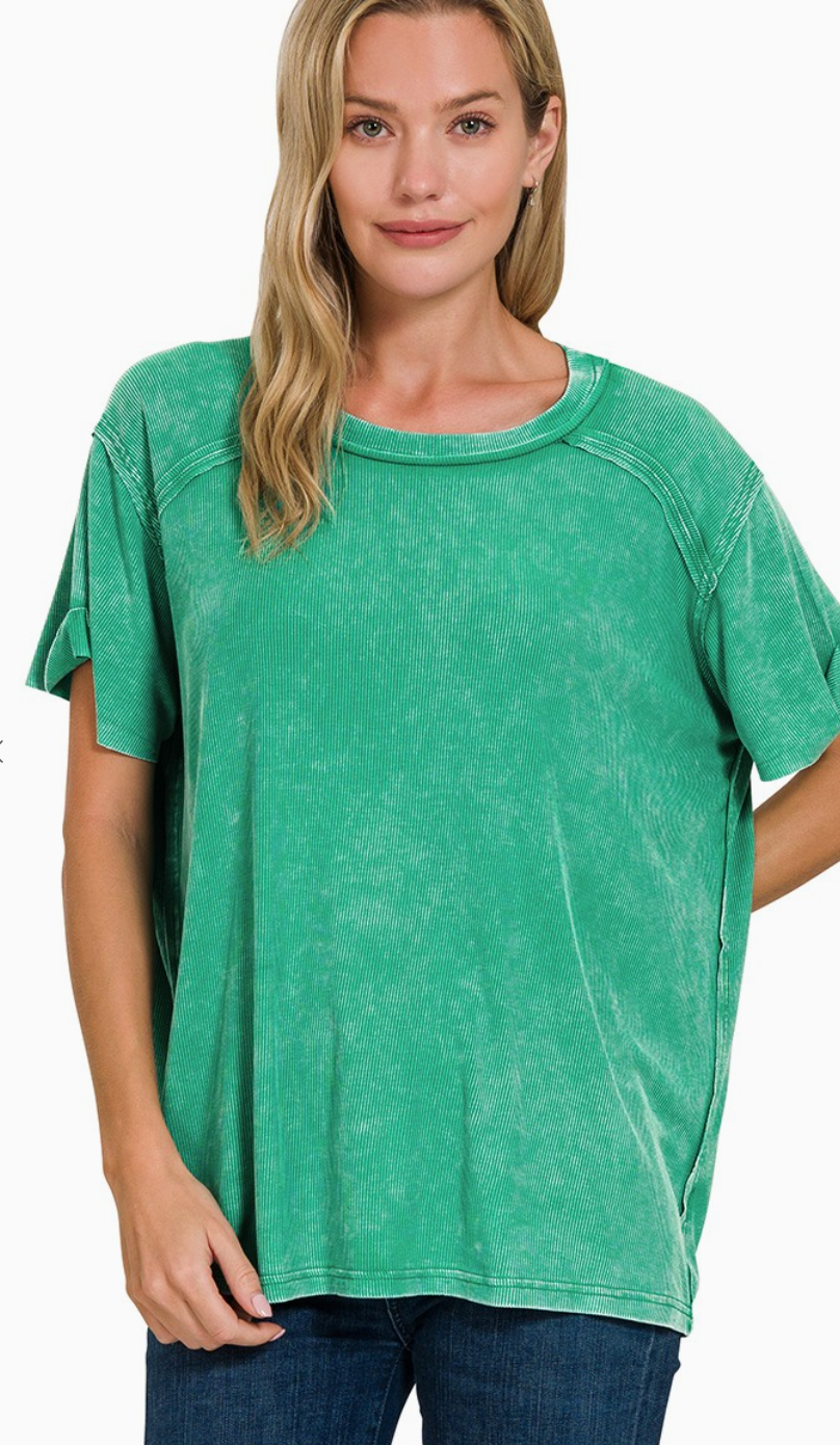 Meadow Mood Ribbed Top