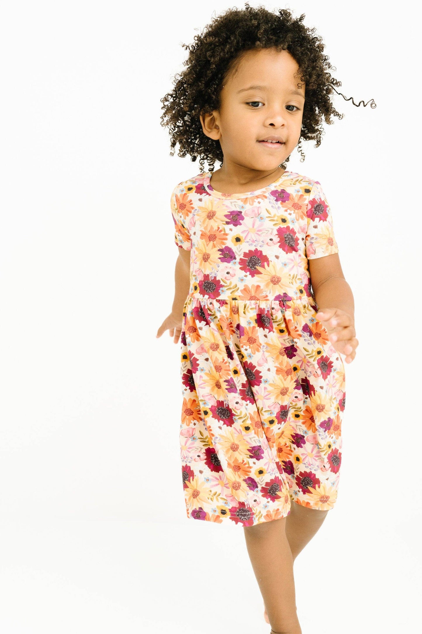 Floral Mashup Bamboo Short Sleeve Dress