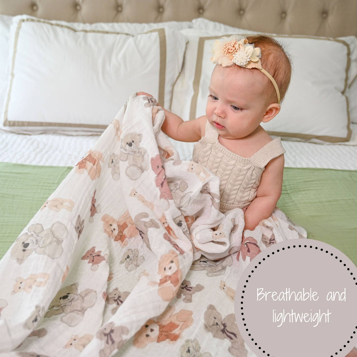 Bear Hugs Baby Swaddle Blanket