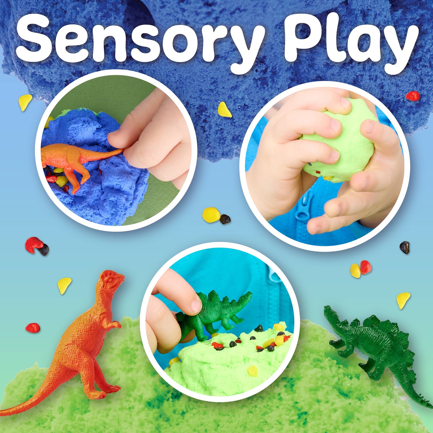 Sensory Mini Play Kit Jar with Cloud Clay: Dinosaur