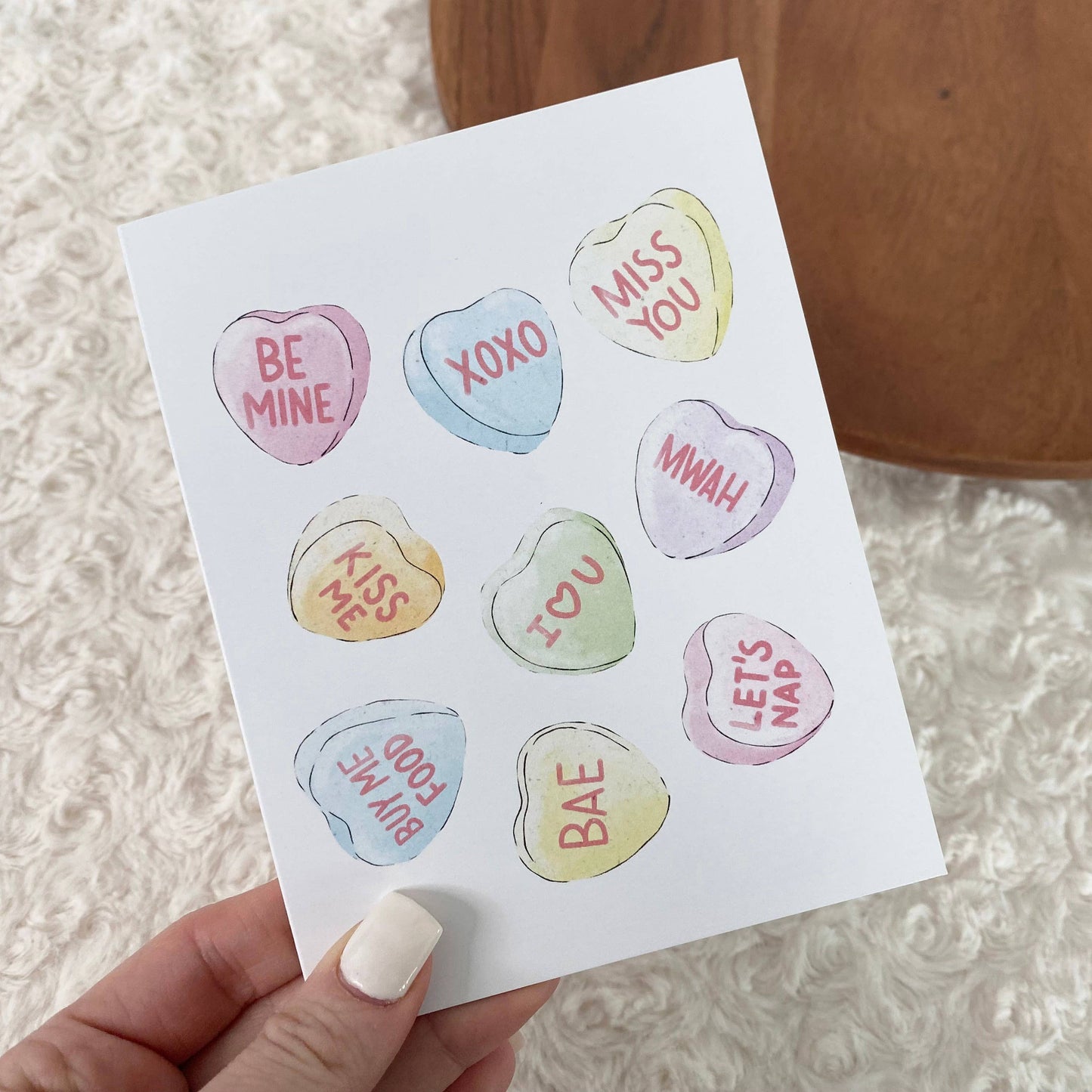 Candy Heart Lovers Card