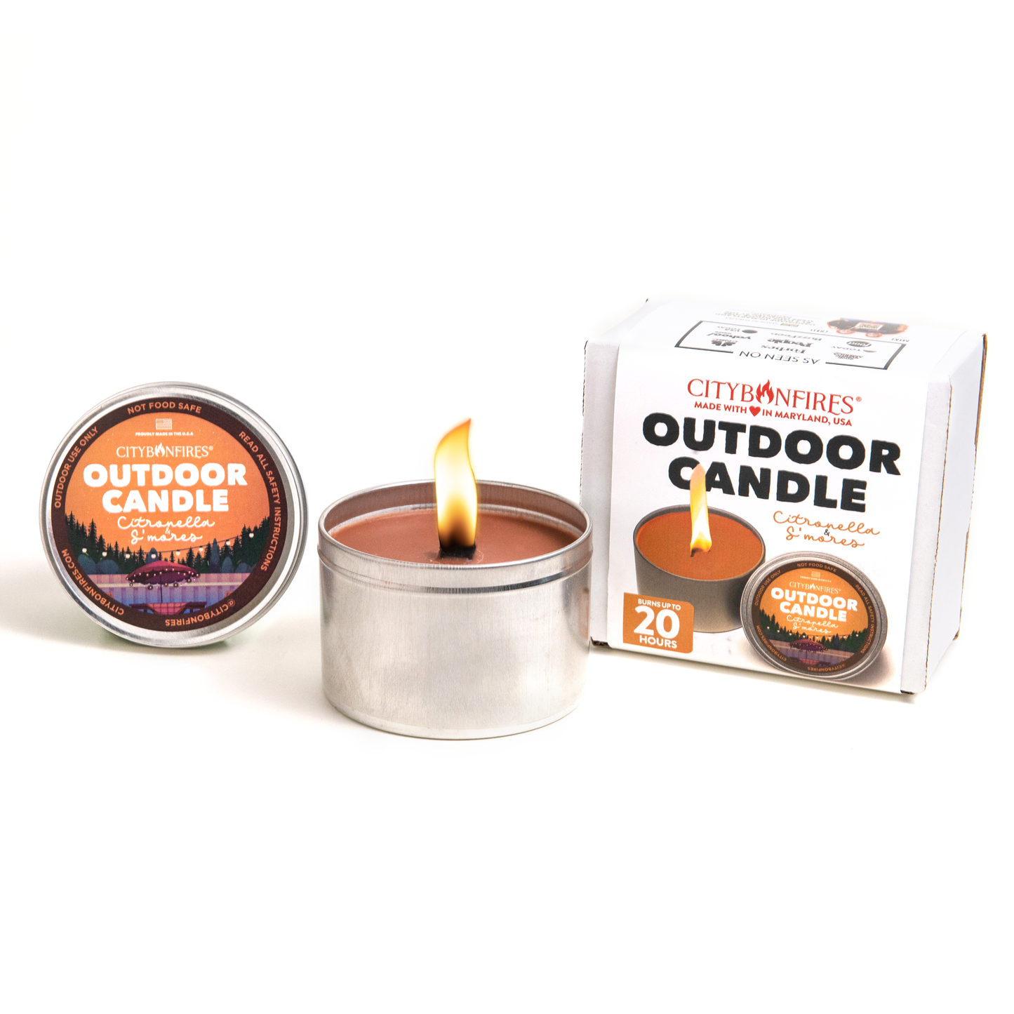 The Outdoor Citronella Candle - S'mores Scent