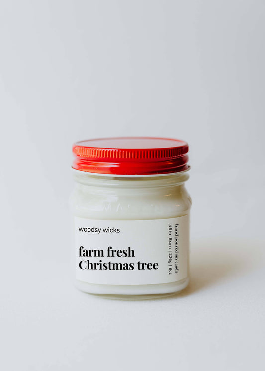 Farm Fresh Christmas Tree Candle 100% Soy Wax - Wick Options: 8oz / Wood wick