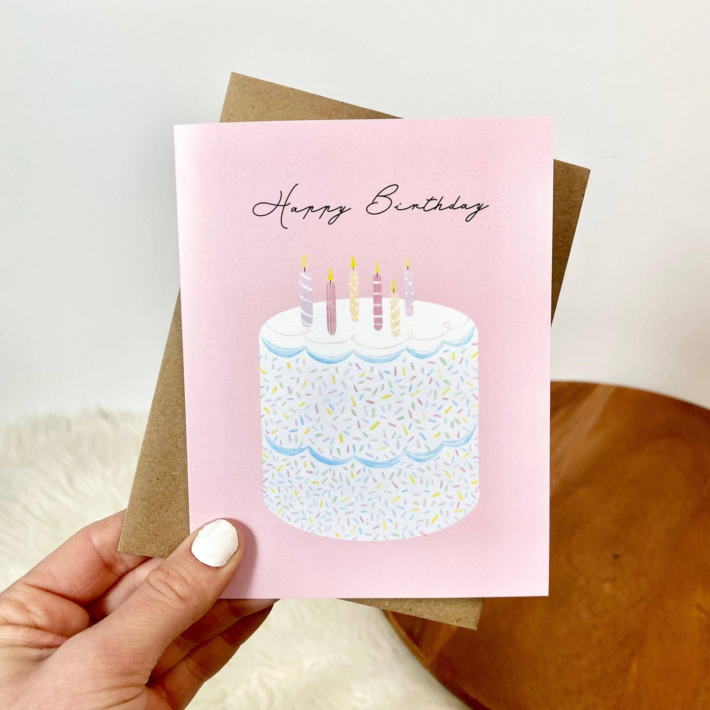 Happy Birthday Elegant Cake Birthday Cards