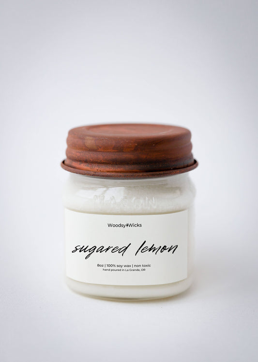 Sugared Lemon | Crackling Wood Wick | 100% Soy Wax Candle