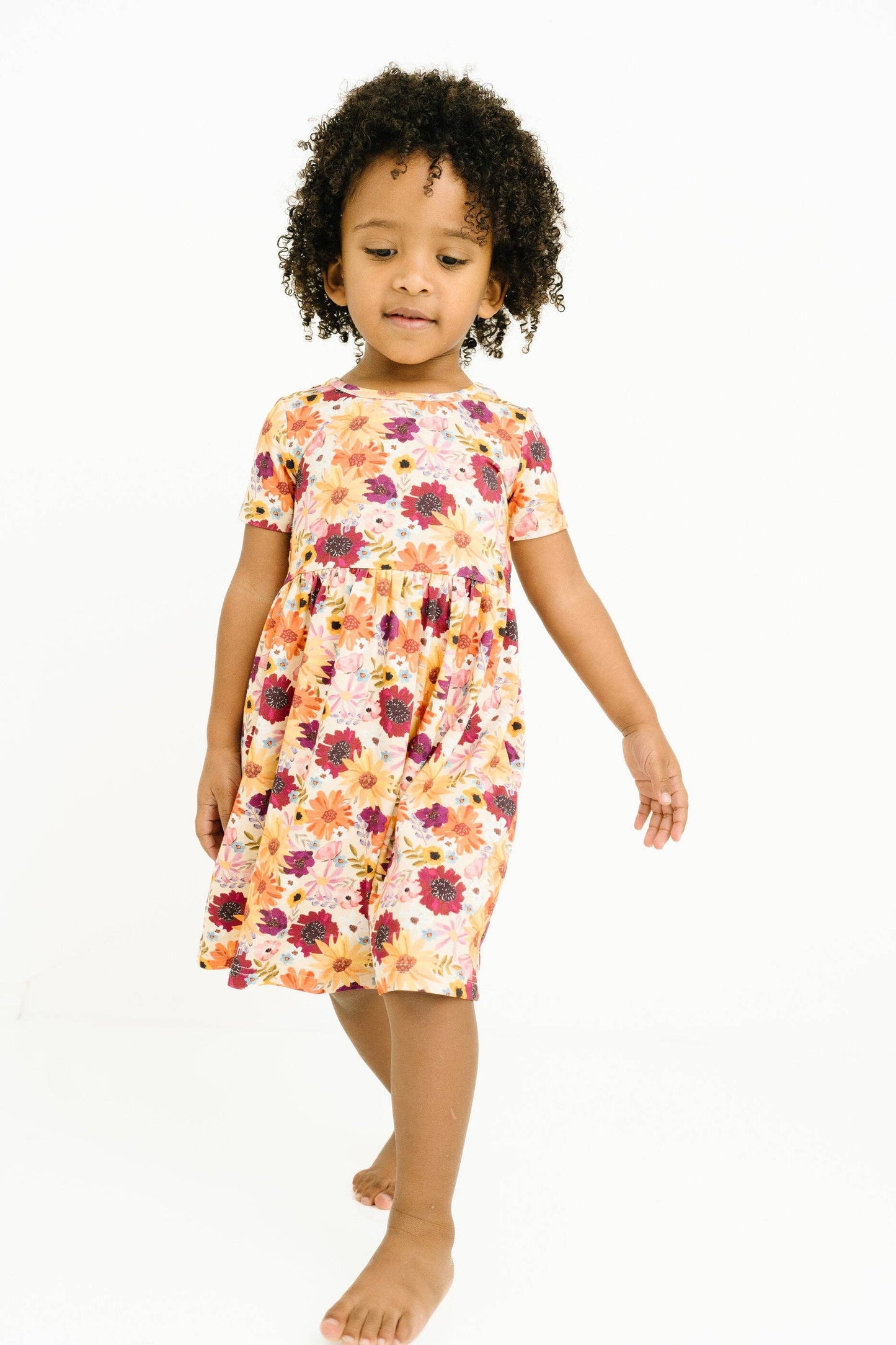 Floral Mashup Bamboo Short Sleeve Dress