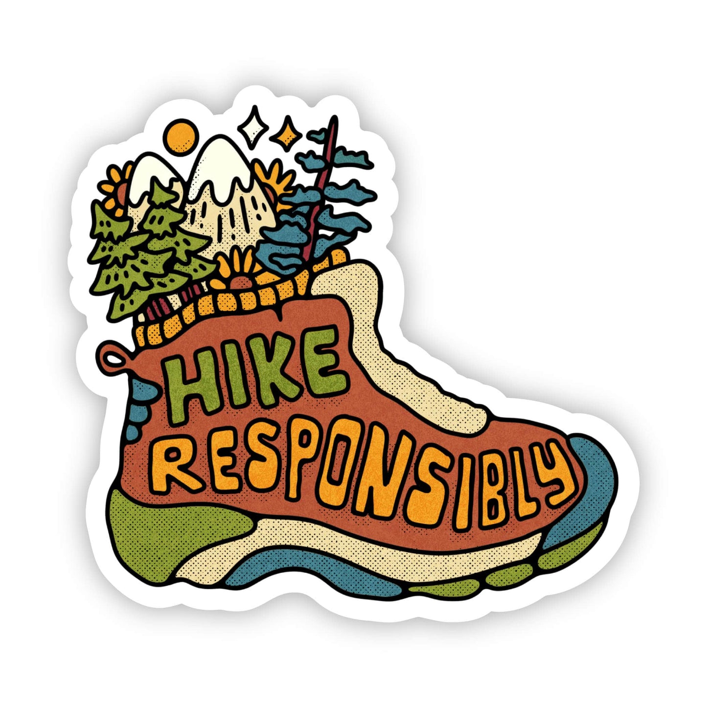 Hike responsibly nature sticker