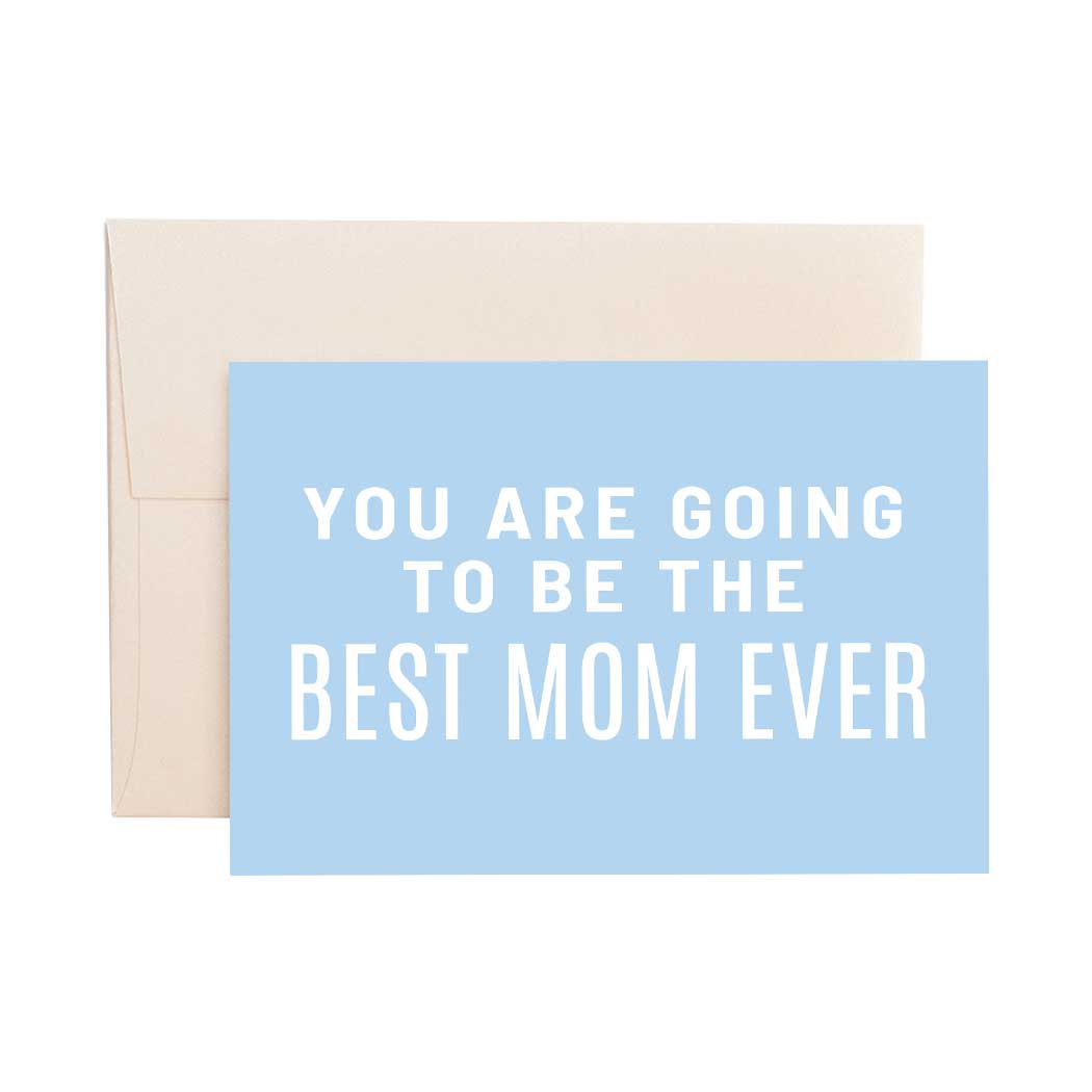 Best Mom Blue Greeting Card