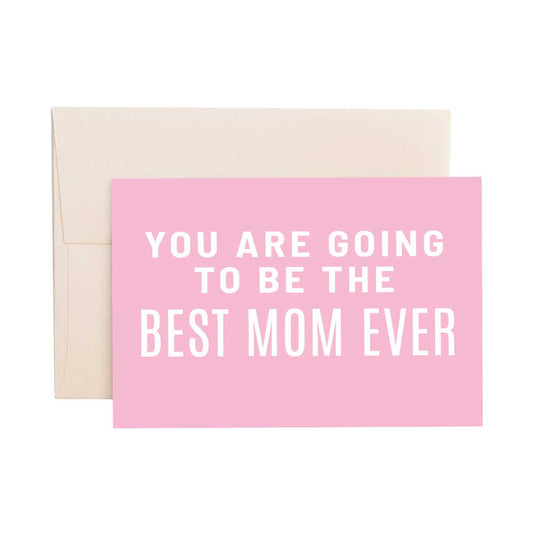 Best Mom Pink Greeting Card
