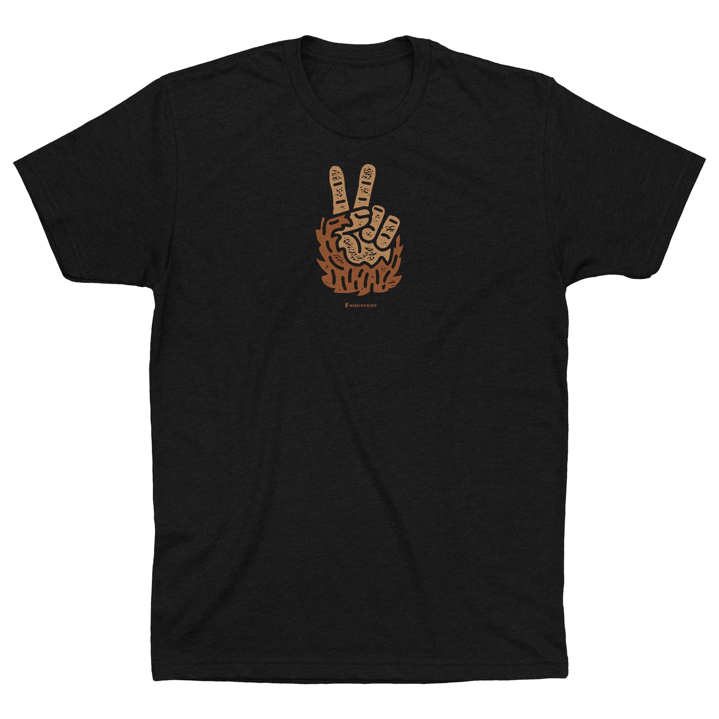 Bigfoot Peace Graphic T Shirt |  Sasquatch says Peace